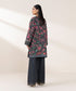 Women's Pret Zari Lawn Black Embroidered Drop Shoulder Shirt